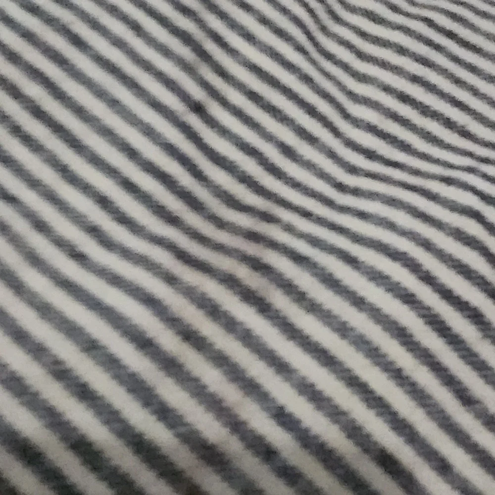 Reversible Navy Buffalo Check Pinstripe Quilted Blanket comforter 92x64